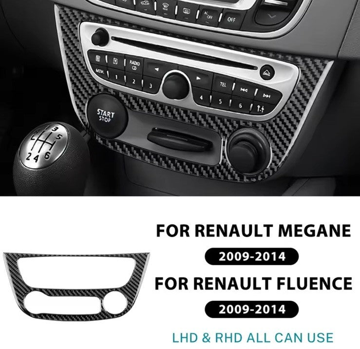 Renault Megane RS Fluence 2009-2014 Carbon Fibre Centre Console Lower Trim