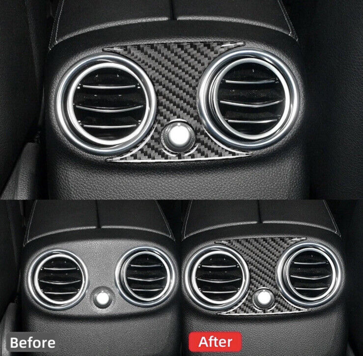 Mercedes C Class W205 Carbon Fibre Rear Air Vent Outlet Panel Overlay Surround