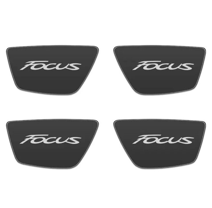 Ford Focus MK3 2012-2018 Black Stainless Steel Interior Door Handle Inserts 4pcs