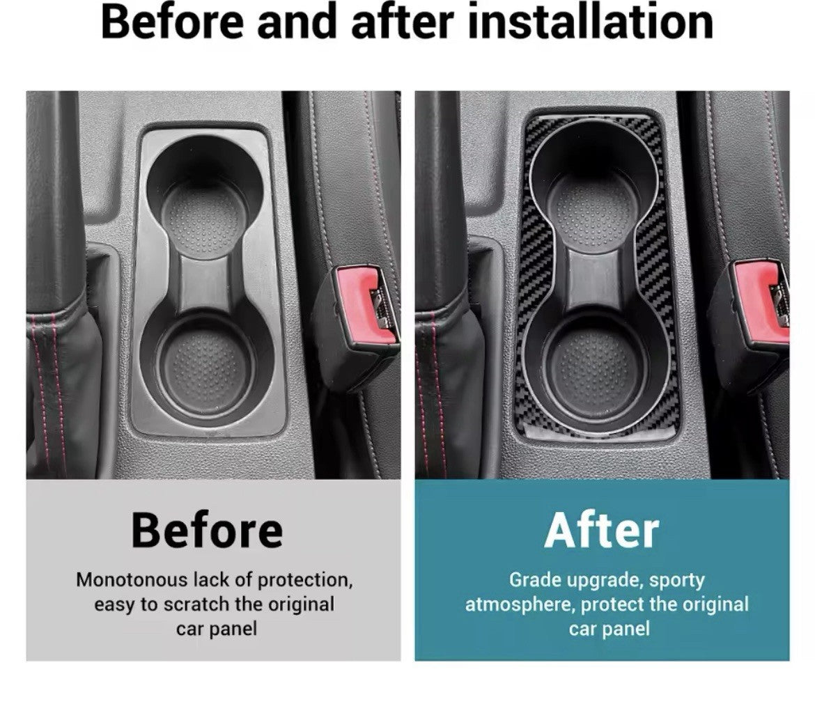 Seat Leon 2013-2015 Carbon Fibre Centre Console Cupholder Surround Trim Cover