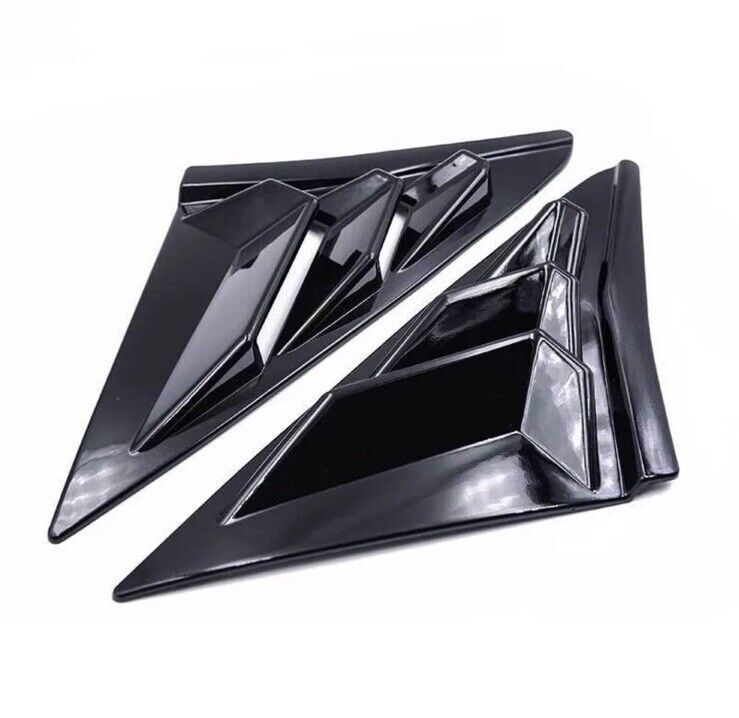 Honda Civic 2019-2021 Gloss Black Rear Side Window Louver Vents Covers