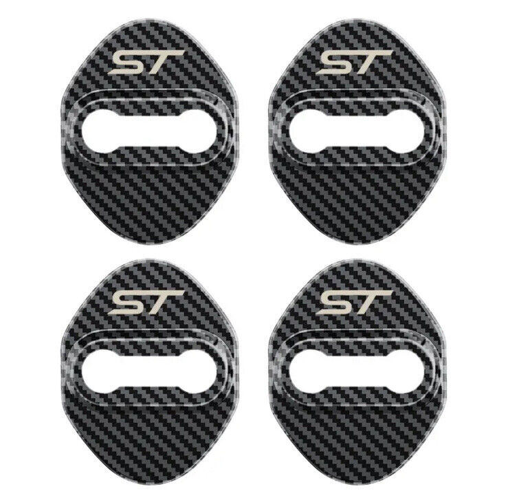 Ford ST Carbon Fibre Effect Door Lock Covers For Ford Fiesta Focus ST 4pcs