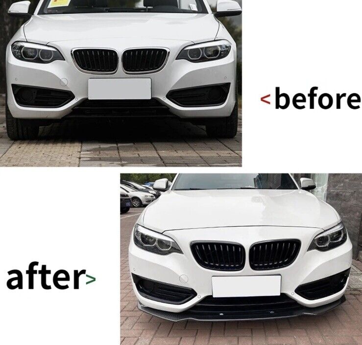 BMW 1 2 Series F20 F21 F22 F23 2014-2019 Carbon Fibre Front Splitter Bumper Lip