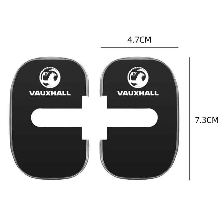 Vauxhall Astra Corsa Insignia Mokka Black Door Lock Catch Protector Covers 4pcs