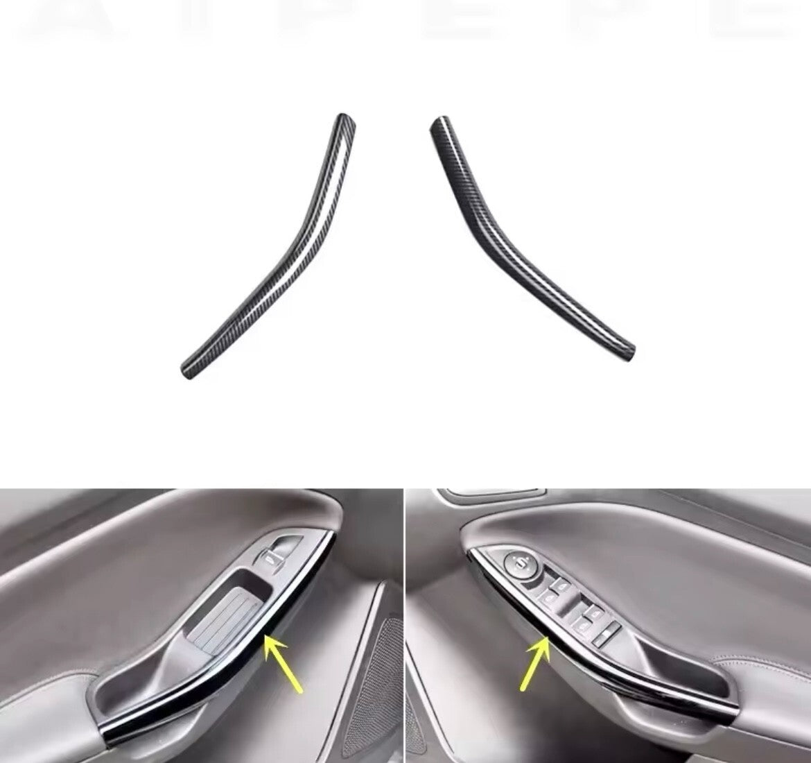 Ford Focus MK3 2011-2014 Carbon Fibre Door Handle Window Switch Trim Covers RHD