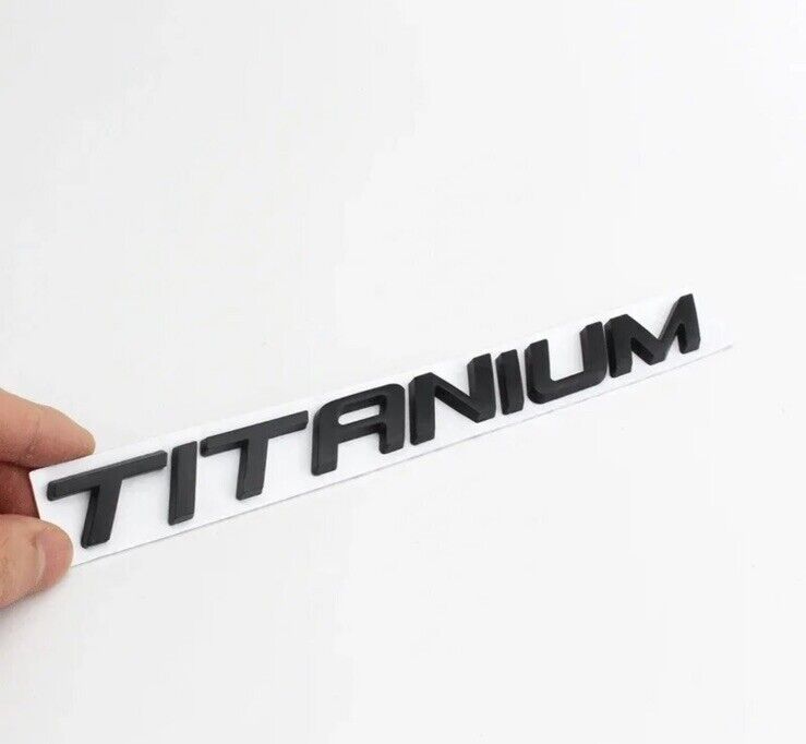 Gloss Black Titanium Lettering Badge For Ford Fiesta Focus Kuga Mondeo Rear Boot