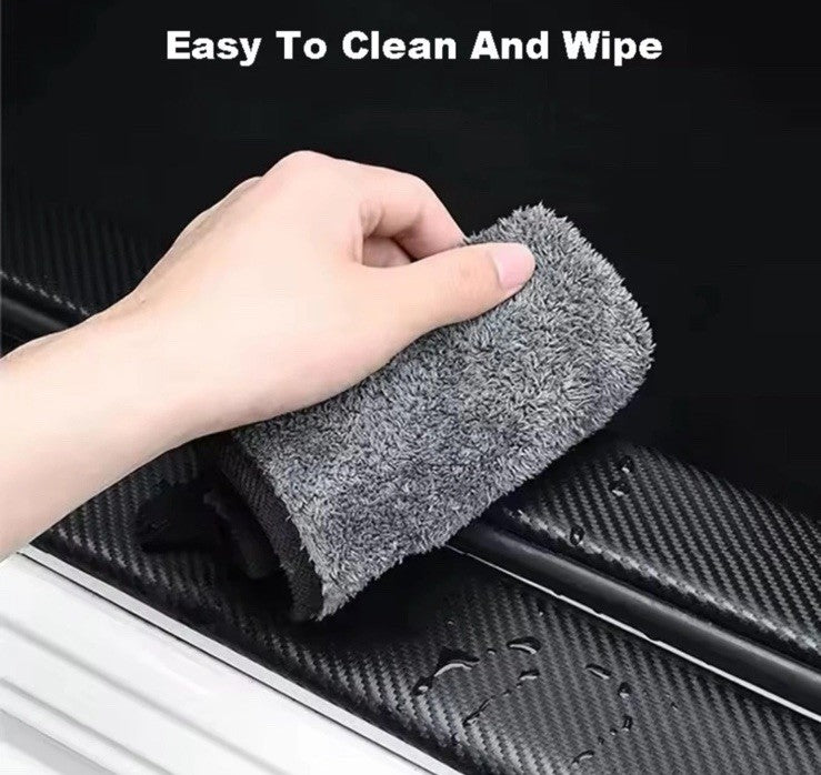 Renault Captur Car Door Sill Protective Strips Overlays Vinyl Carbon Effect 4pcs