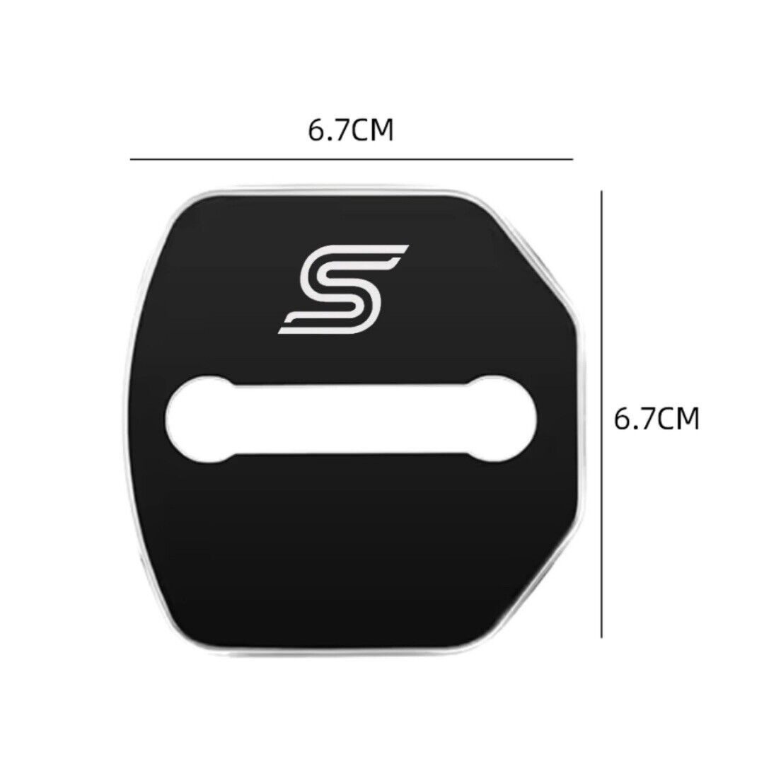 Ford Zetec S Gunmetal Black Door Lock Covers For Ford Fiesta Focus Zetec S 4pcs