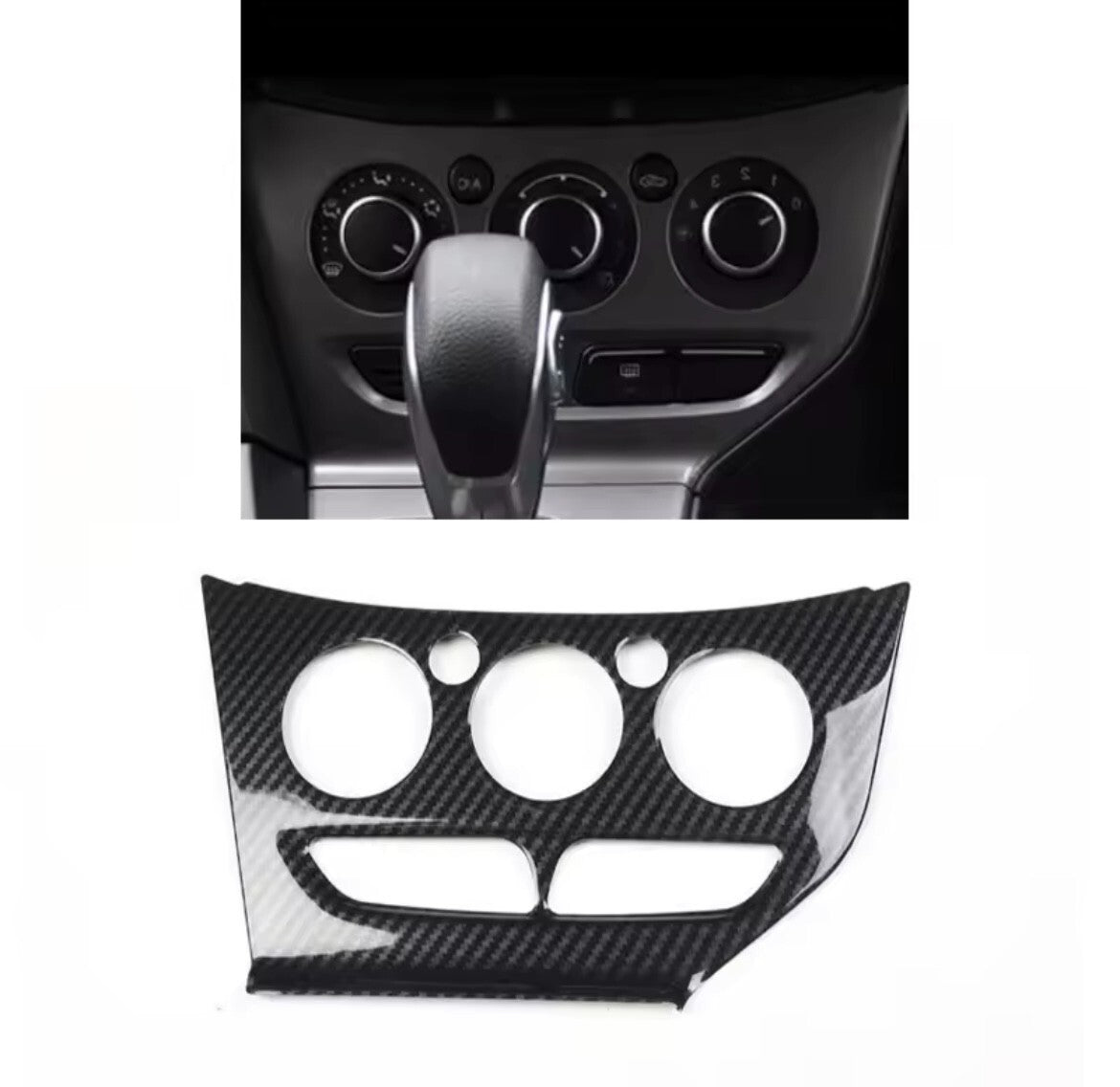 Ford Focus MK3 2011-2014 Carbon Fibre Centre Dash Air Con Panel Trim Cover RHD