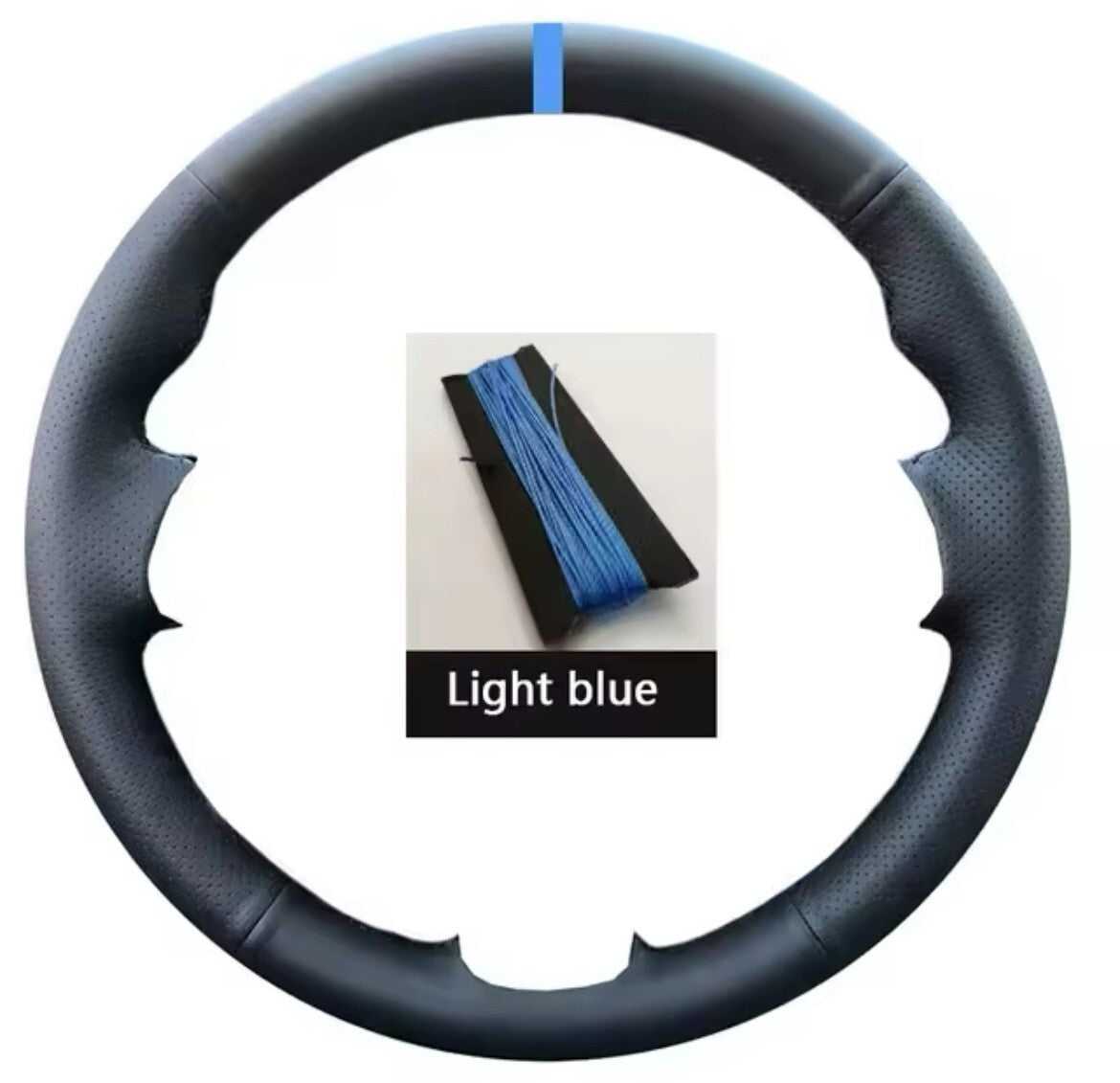 Ford Fiesta MK8 Focus MK4 Kuga Puma PU Leather Steering Wheel Cover Self Stitch