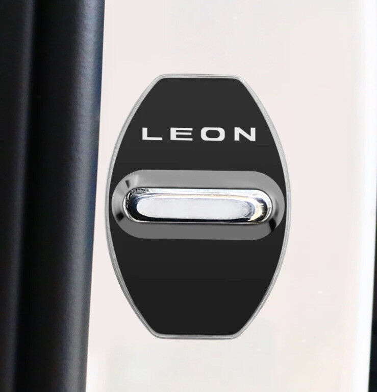 Seat Leon Gloss Black Door Lock Protector Covers 4pcs Car Accessories