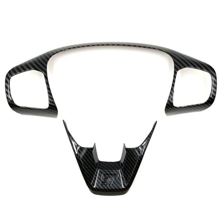 Ford Fiesta MK8 Focus MK4 2018+ Carbon Fibre Effect Steering Wheel Trim Cover