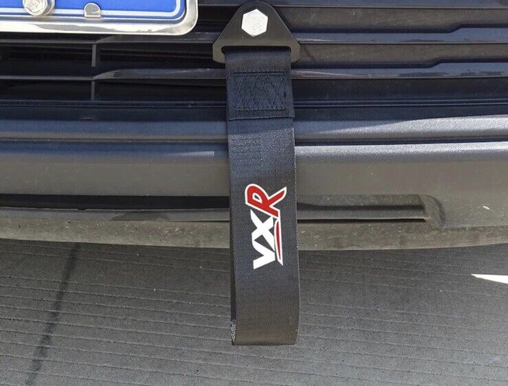 VXR Tow Strap 28cm Black Nylon With Fixing Bolt JDM Style Tow Rope Vauxhall VXR
