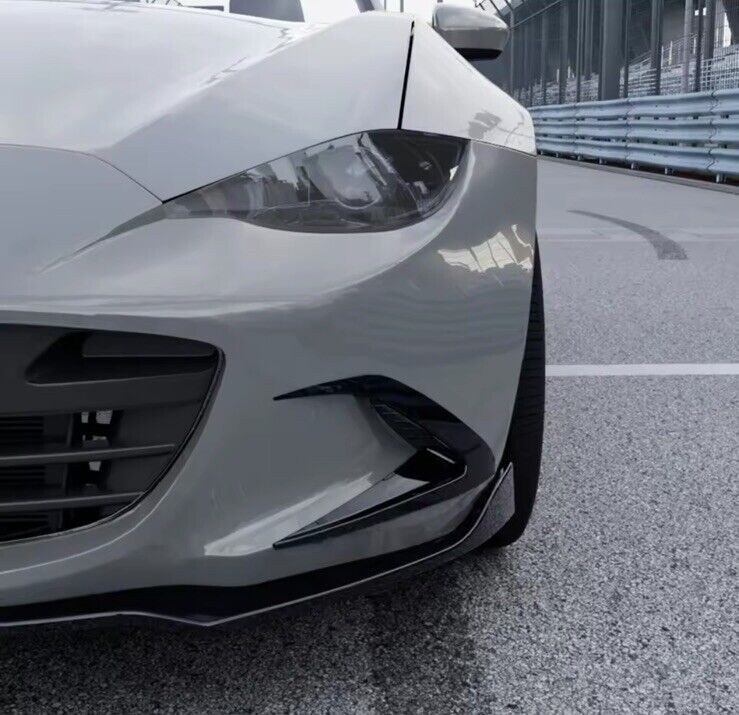 Mazda MX5 Miata ND 2016+ Gloss Black Front Bumper Side Canards Fog Grille Trims