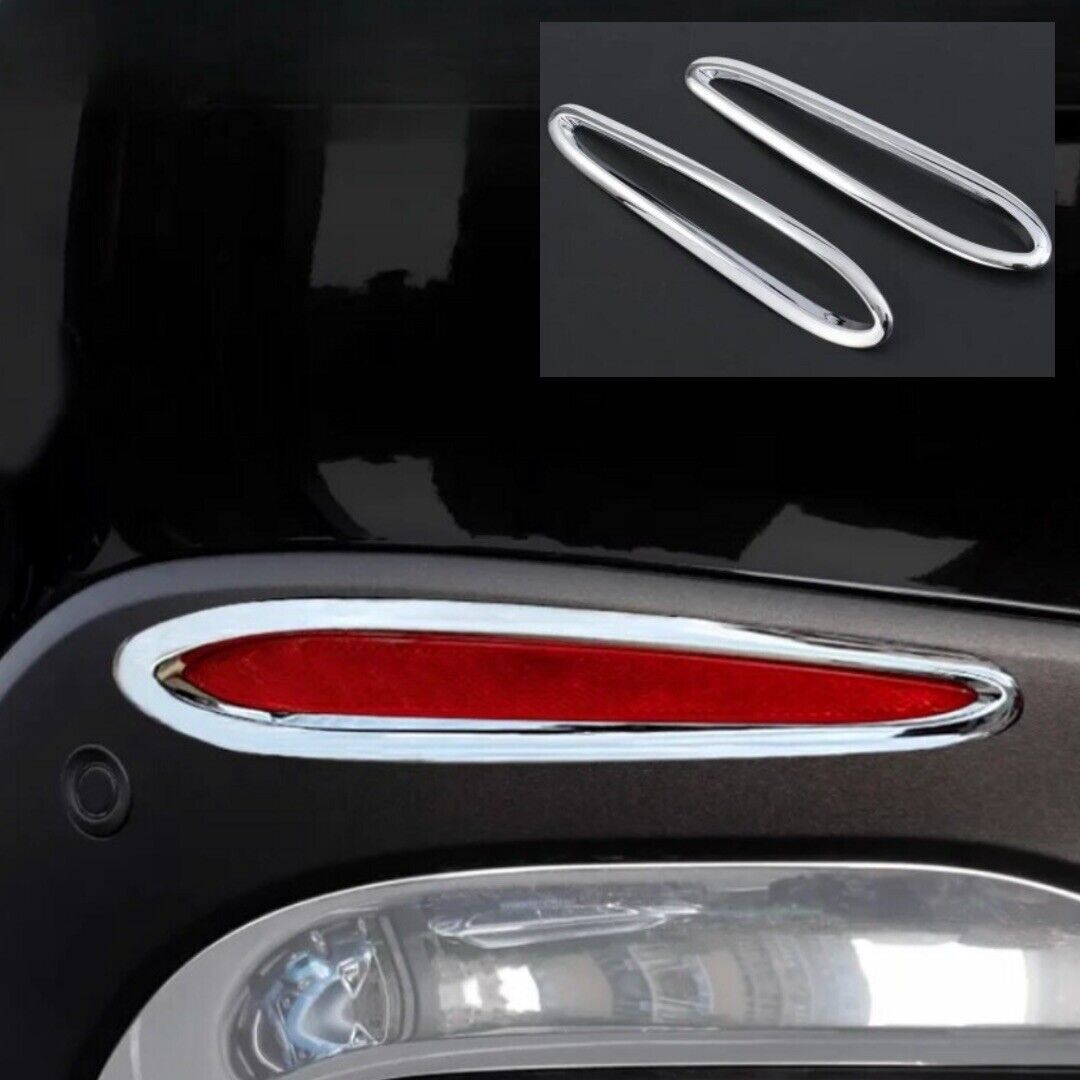 Mercedes GLC Class X254 2023+ Silver Chrome Rear Bumper Reflector Surrounds 2pcs