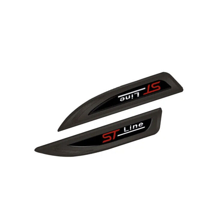Ford Fiesta Focus Mondeo Kuga Puma Black ST Line Side Fender Wing Badges 2pcs