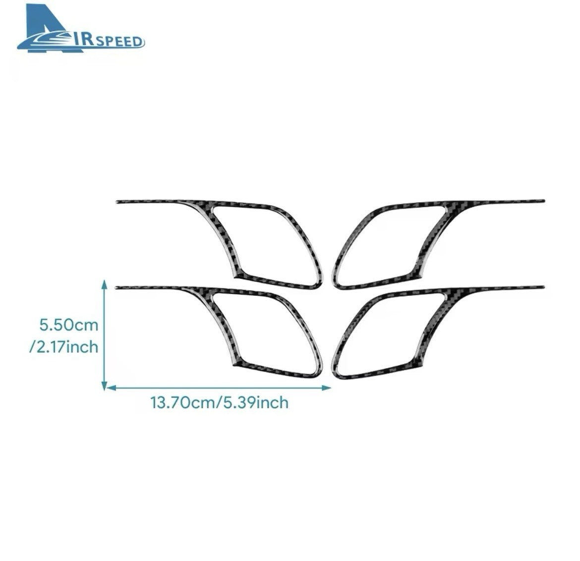 Vauxhall Corsa D 2007-2014 Carbon Fibre Interior Door Handle Trim Surrounds 4pcs