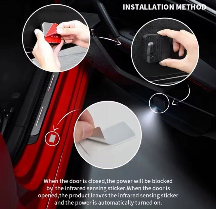 2pcs Wireless Fiat 500 LED Laser Projector Welcome Puddle Lights For Fiat 500