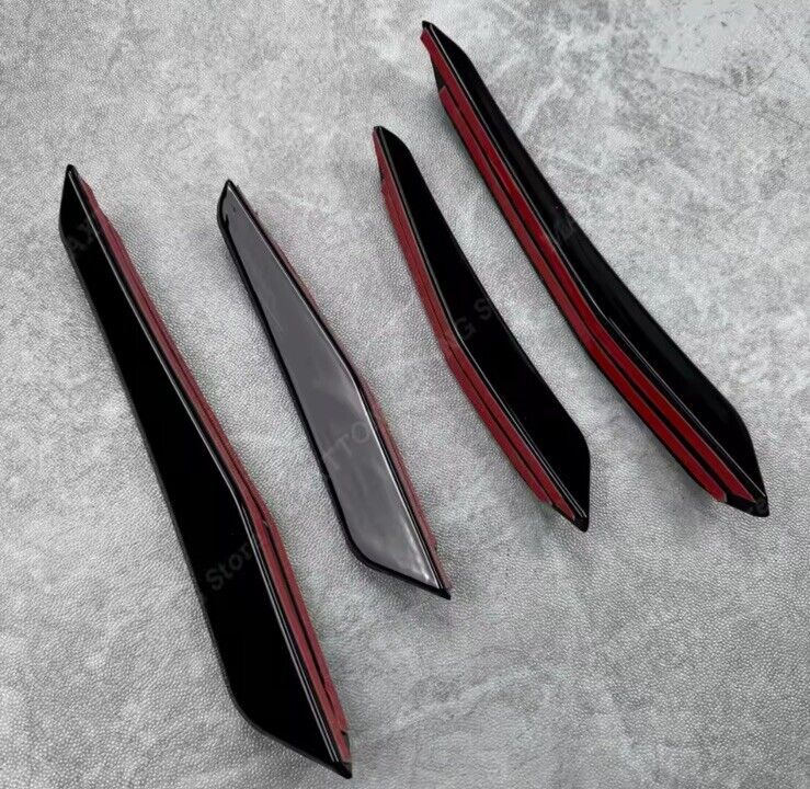 BMW M2 G87 2023-2024+ Gloss Black Front Bumper Side Canards Blades Fins 4pcs