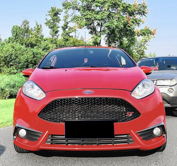 Ford Fiesta ST MK7.5 Carbon Fibre Effect Front Bumper Canards Aero Accents 2pcs