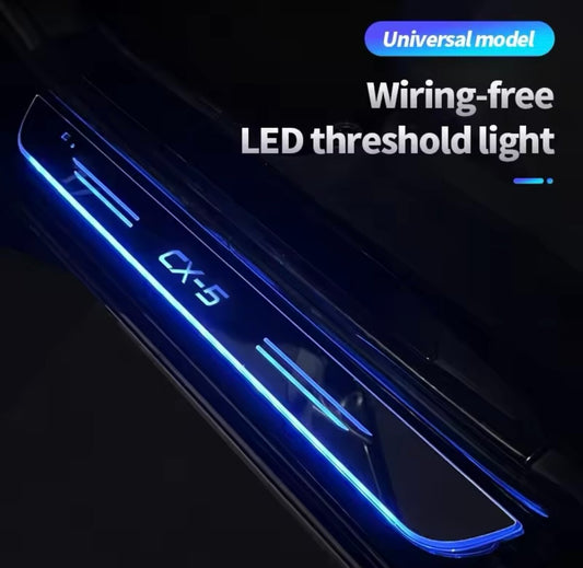 Mazda CX-5 LED Colour Change Door Sill Protector Strips USB Wireless Recharge