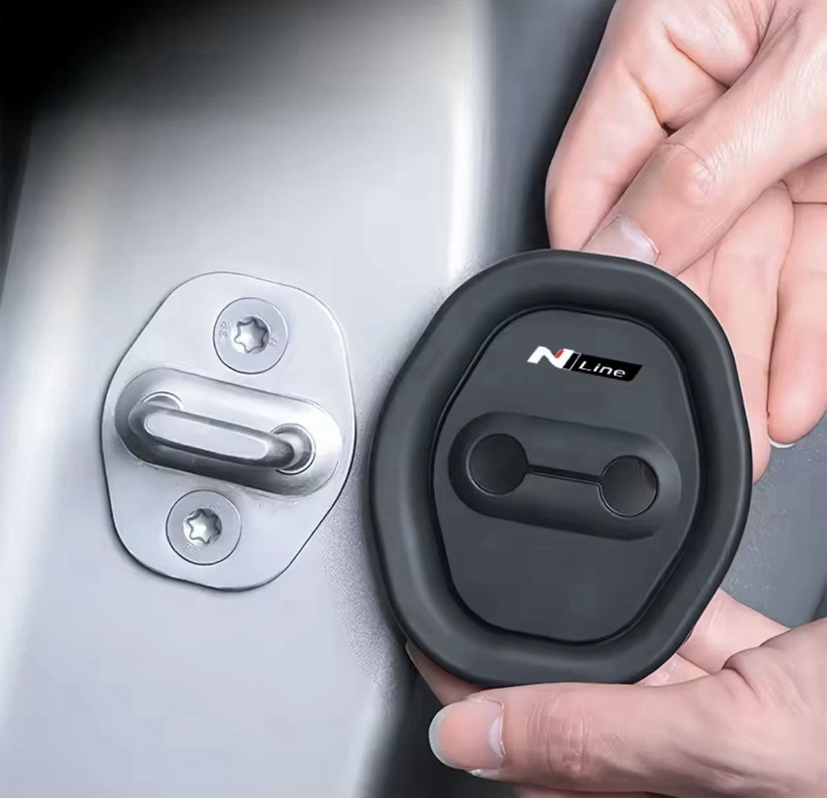 Hyundai N Line Black Silicone Door Lock Protector Covers i10 i20 i30 Tucson 4pcs