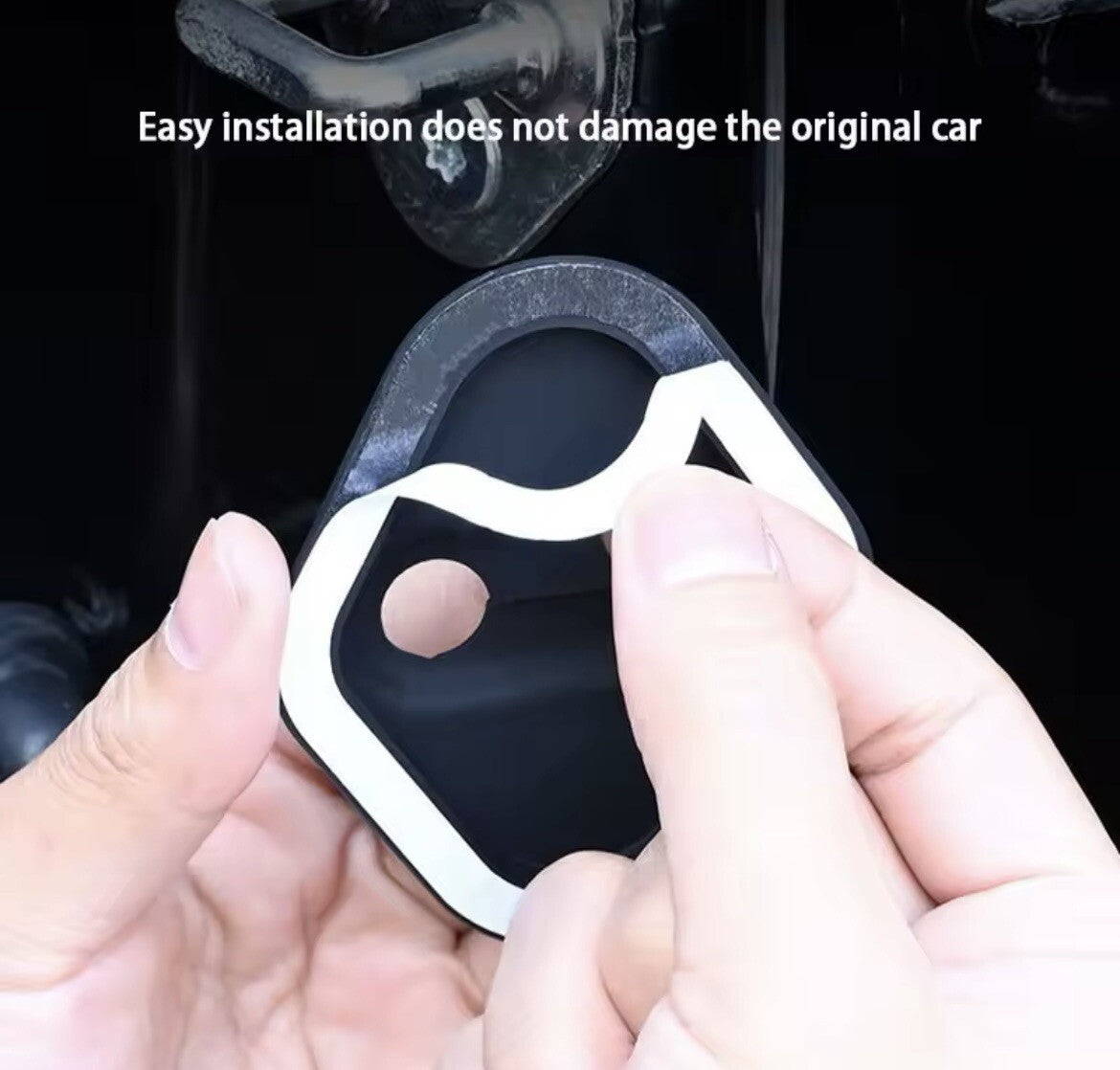 Seat Leon Black Silicone Door Lock Catch Protector Covers 2pcs