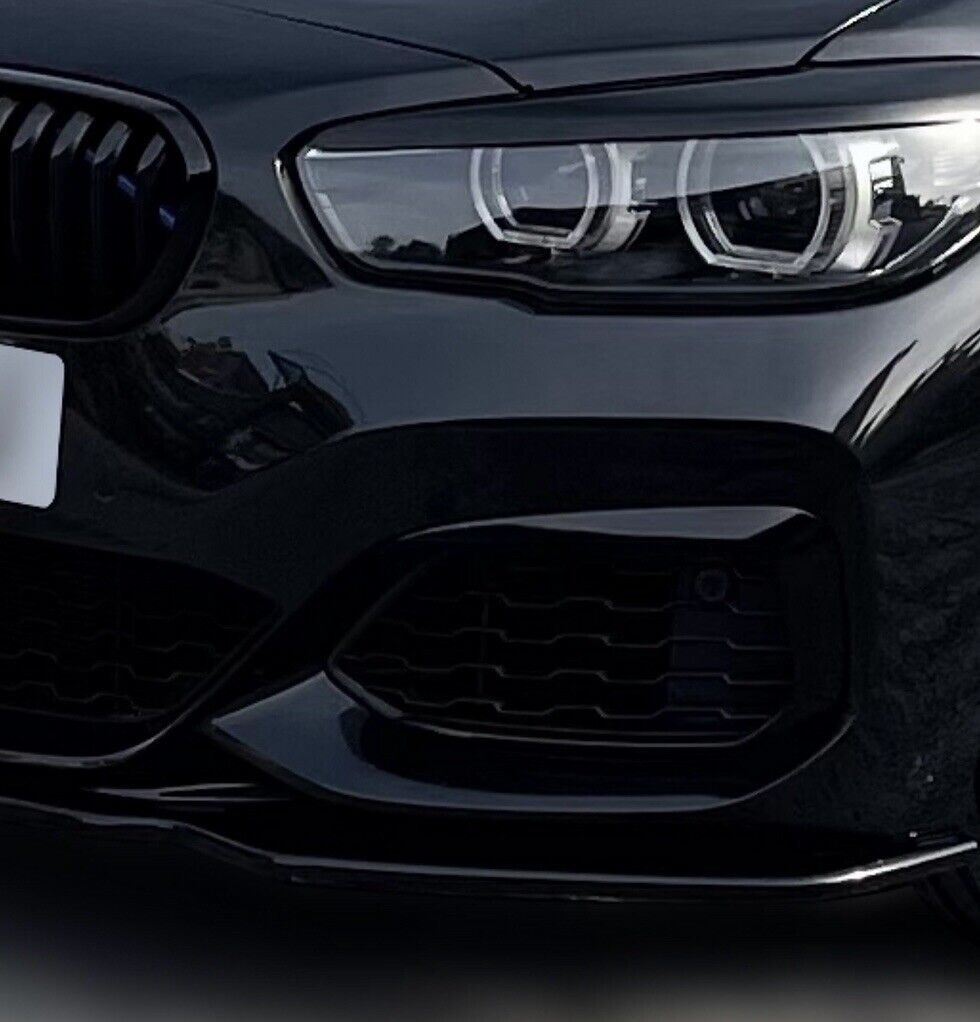 BMW M135i M140i Gloss Black Front Bumper Fog Light Canards Surround Replacements