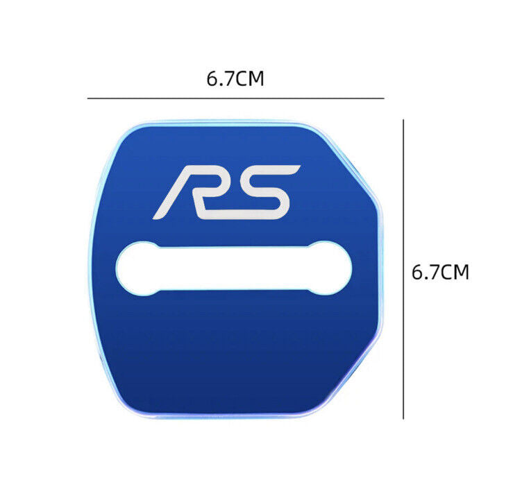 Ford Focus RS Gloss Blue Door Lock Catch Protector Covers Focus RS MK2 MK3 4pcs