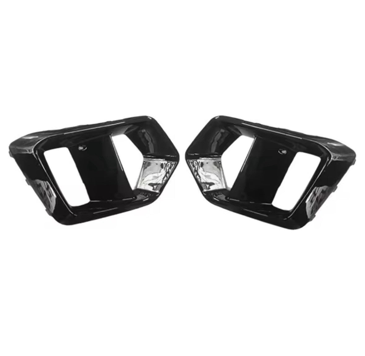 Gloss Black Front Fog Light Surround Trim Inserts For Ford Focus RS MK3.5