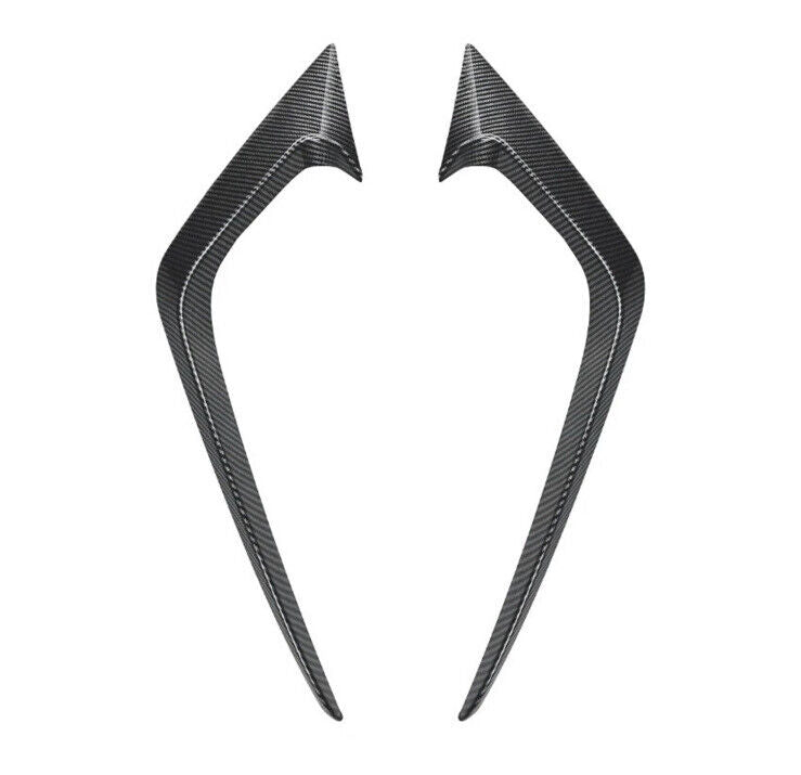 Ford Fiesta ST MK7.5 Carbon Fibre Effect Front Bumper Canards Aero Accents 2pcs