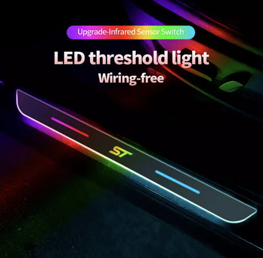 Ford ST LED Colour Change Door Sill Protector Strips Scuff Plates Fiesta Focus