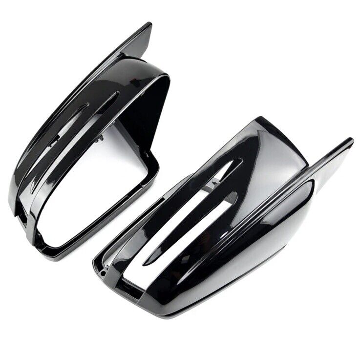 Mercedes A B C CLA E GLA Class Gloss Black Wing Mirror Caps Covers Blade Style