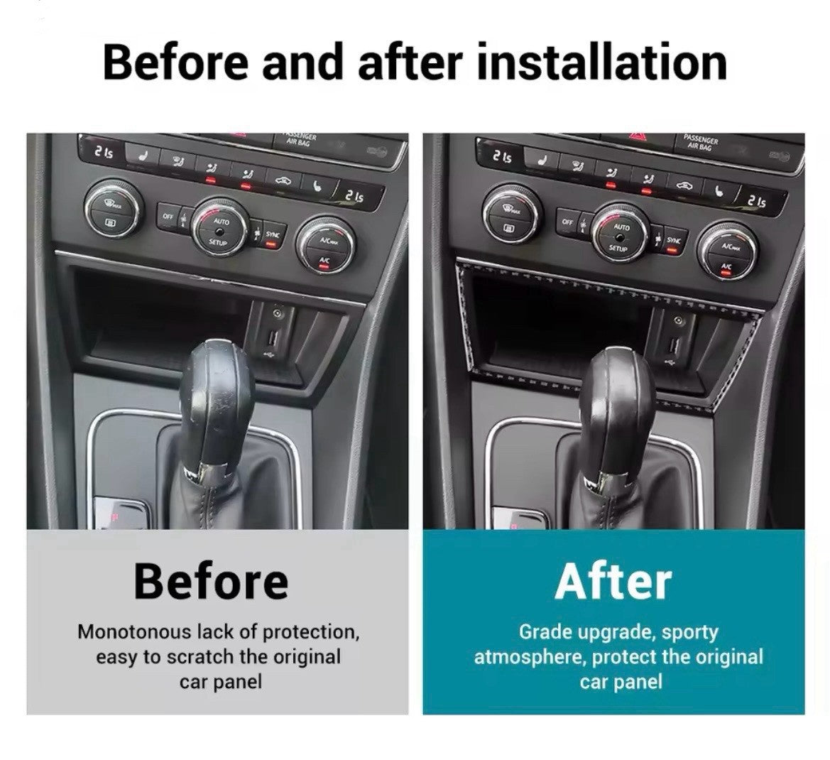 Seat Leon 2013-2015 Carbon Fibre Central Dash Storage USB Port Frame Trim Cover