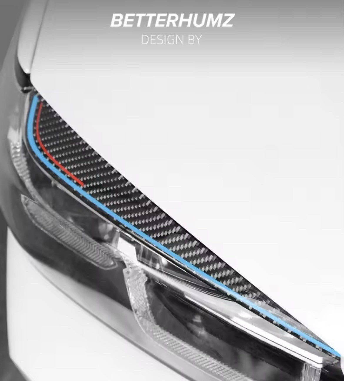 BMW X3 G01 G08 X4 G02 2021-2024 Carbon Fibre Headlight Eyelids Eyebrows 2pcs