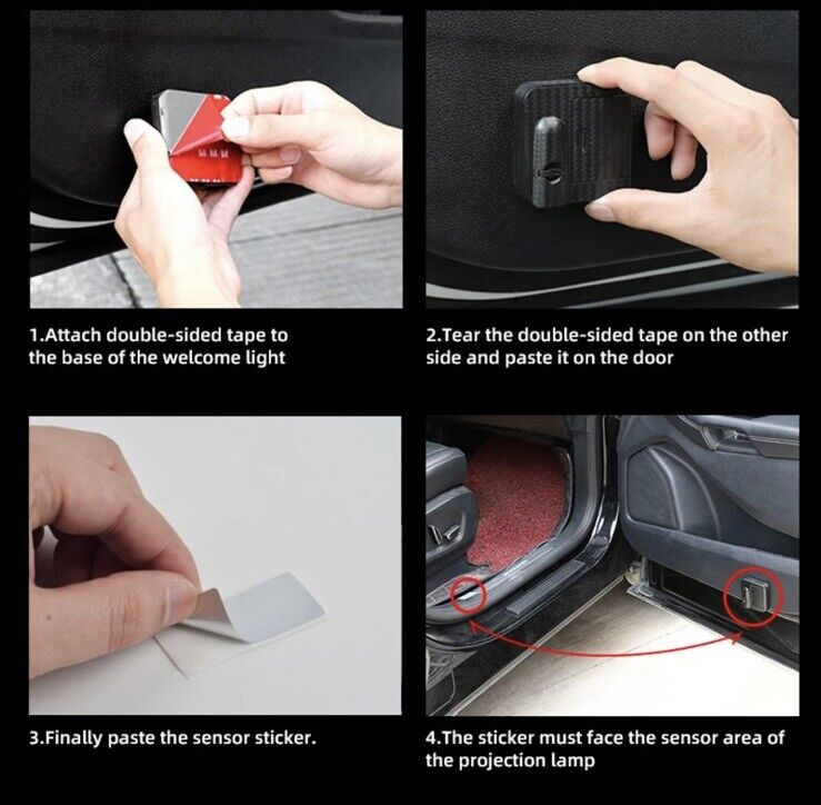 Wireless Puma LED Welcome Projector Lights For Ford Puma Puddle Lights 2pcs