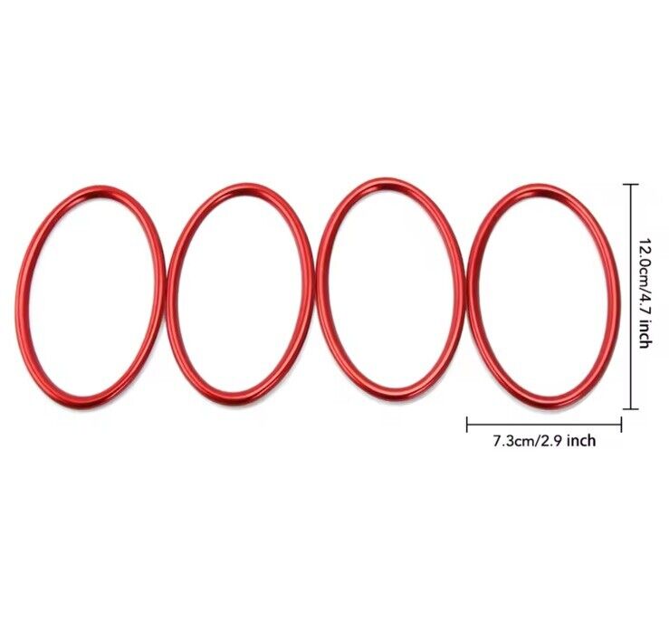 Ford Focus MK2 Red Air Con Outlet Vent Surround Trim Covers 4pcs