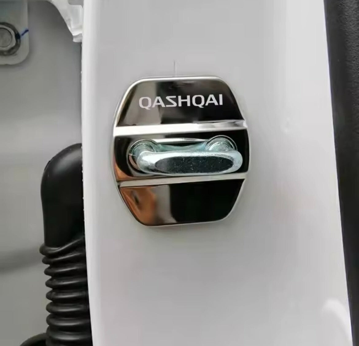 Nissan Qashqai Silver Stainless Steel Door Lock Protector Covers Accessories 4pc