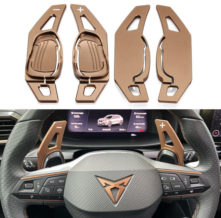 Seat Leon Ateca Cupra MK4 Cupra Formentor Bronze Paddle Shift Extensions Metal