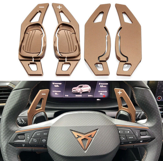 Seat Leon Ateca Cupra MK4 Cupra Formentor Bronze Paddle Shift Extensions Metal