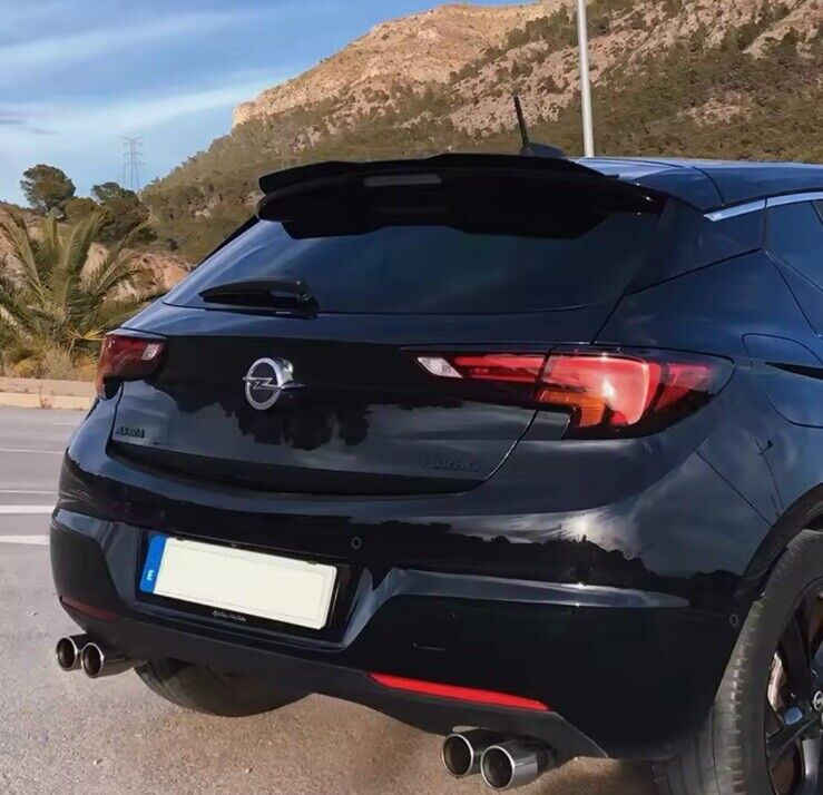 Vauxhall Astra K 2015-2021 Gloss Black Spoiler Extension Rear Wing Lip