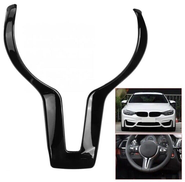 BMW M3 M4 M5 M6 X5M X6M M Performance Gloss Black Steering Wheel Trim Cover