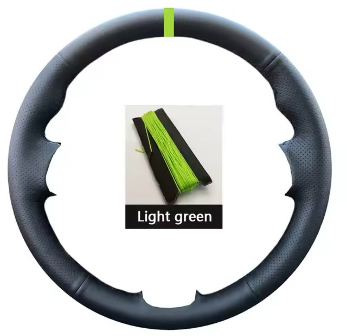 Ford Fiesta MK8 Focus MK4 Kuga Puma PU Leather Steering Wheel Cover Self Stitch