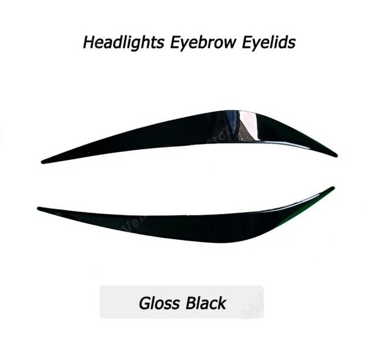 BMW 1 Series F40 2019-2023 Gloss Black Headlight Eyelids Eyebrows 2pcs
