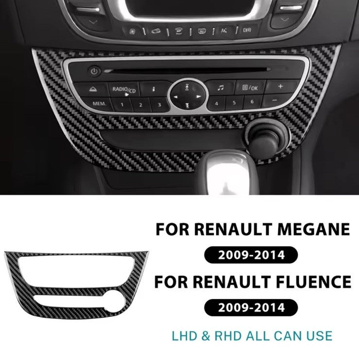 Renault Megane RS Fluence 2009-2014 Carbon Fibre Centre Console Lower Trim