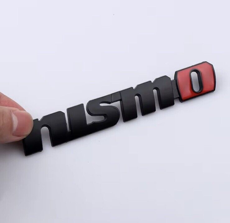 Black & Red Metal Nismo Badge For Nissan Side Fenders Rear Boot 2pcs