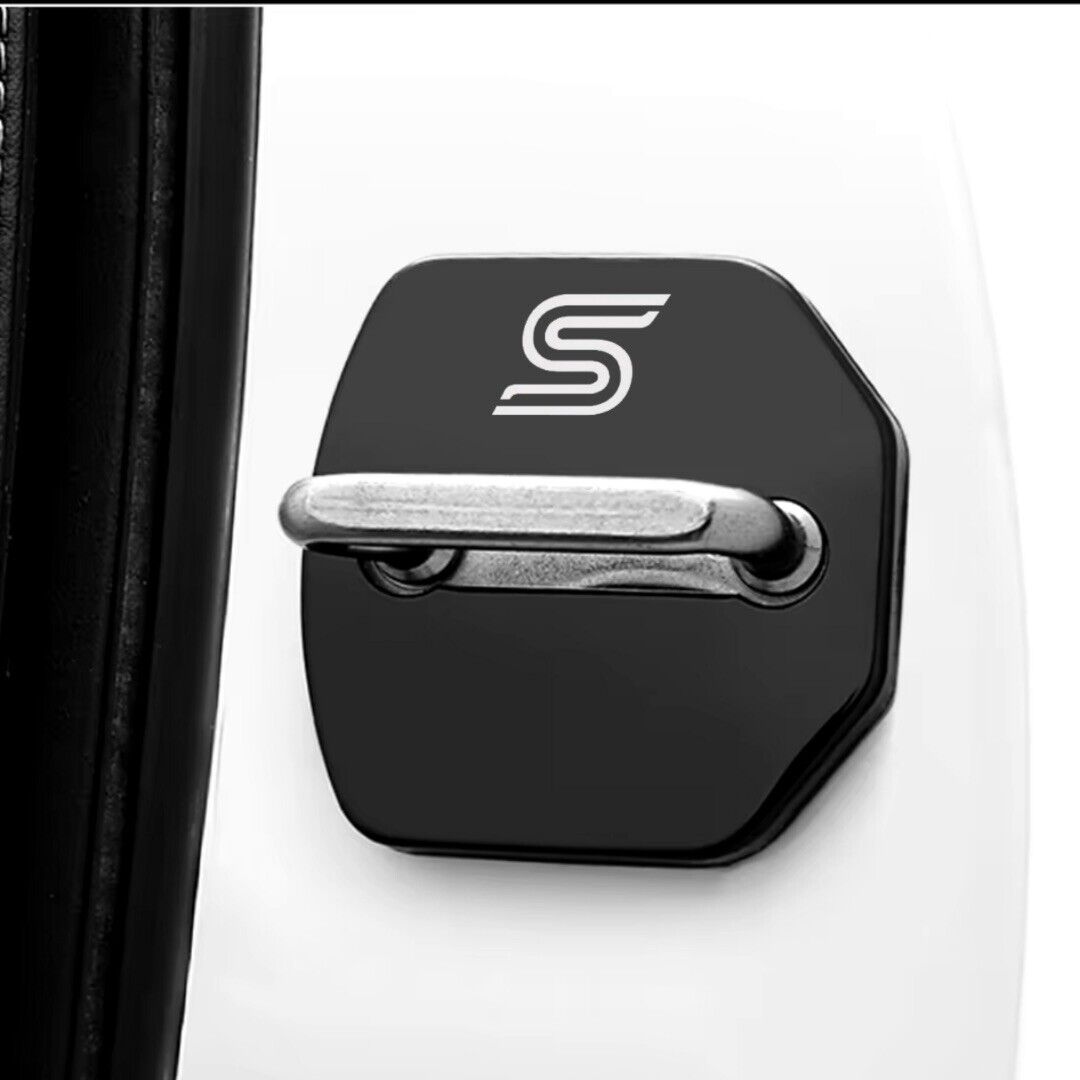 Ford Zetec S Gunmetal Black Door Lock Covers For Ford Fiesta Focus Zetec S 4pcs