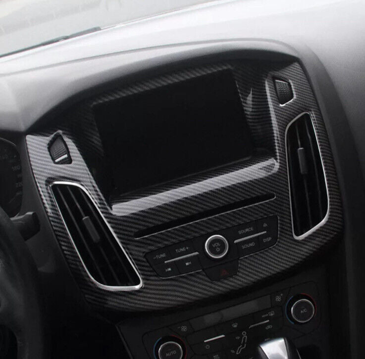 Ford Focus MK3.5 Carbon Fibre Effect Interior Centre Dash Screen Surround Cover