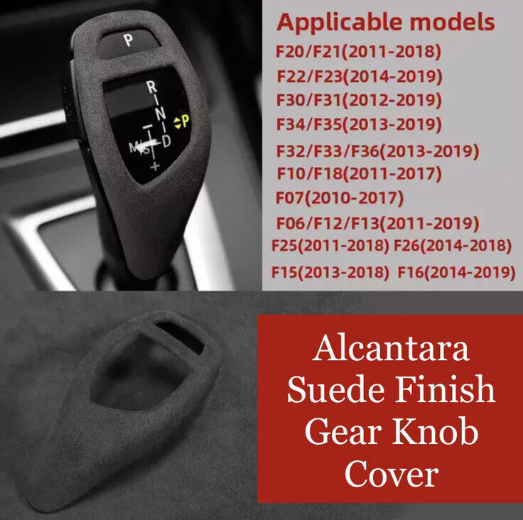 BMW 1 2 3 4 5 6 X Series Alcantara Gear Knob Shift Cover Trim Automatic
