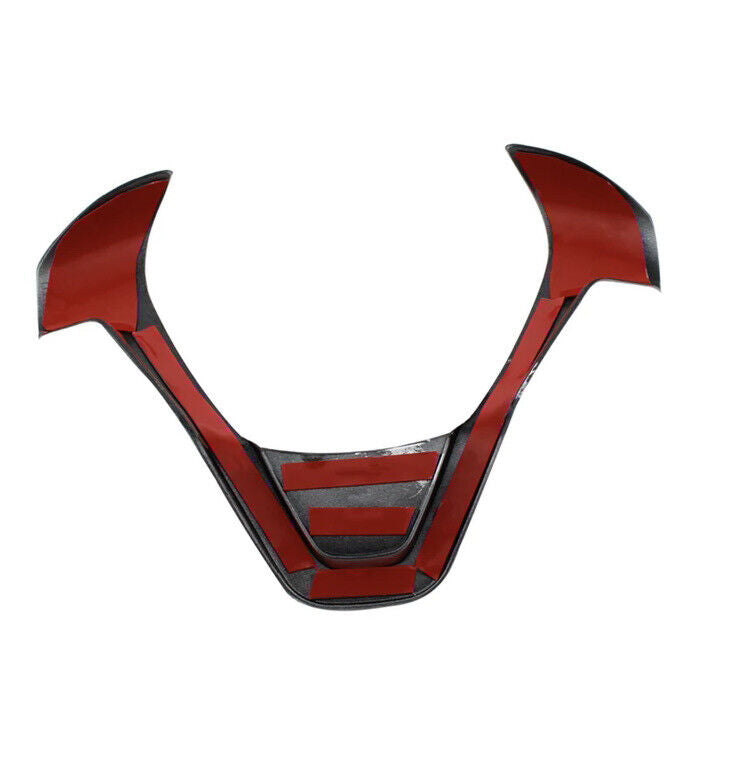 Ford Fiesta MK7 Zetec S Carbon Fibre Effect Steering Wheel Trim Cover With Red S